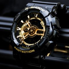 卡西欧（CASIO）男表G-SHOCK运动手表黑武士防水防震黑金腕表